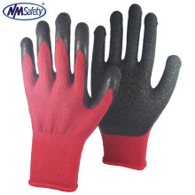 NMSAFETY 10 Gauge Latex beschichtete Handschuhe Baumwolle Handschuhe Arbeitssicherheit Sicherheit Auto-Mechaniker Arbeiter mit Handschuhen gute Qualität